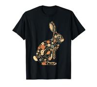 Coniglio Floreale Botanico Bunny Amante Animali Maglietta