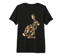 Coniglio Floreale Botanico Bunny Amante Animali Maglietta Premium