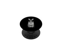 Coniglio fresco che indossa cappello coniglio bianco coniglietto pasquale PopSockets PopGrip Adesivo