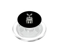 Coniglio fresco che indossa cappello coniglio bianco coniglietto pasquale PopSockets PopGrip per MagSafe