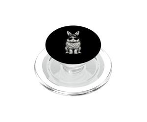 Coniglio fresco che indossa cappello coniglio bianco coniglietto pasquale PopSockets PopGrip per MagSafe