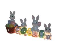 Coniglio generico in resina illuminata - coniglio pasquale leggero, statua pasquale a forma di uova di coniglio illuminate da LED | Centro casa, per le fasi delle vacanze primaverili,