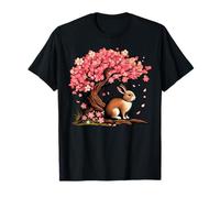 Coniglio Giapponese Ciliegio in Fiori Sakura Kawaii Arte Maglietta