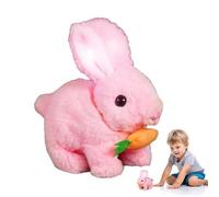 Coniglio Giocattolo Bambini Coniglio Peluche Interattivo, Animale Robot | Coniglio Simulato in Peluche Peluche Interattivi con Movimenti Naturali, , Naso e Orecchie Mobili per Bambini