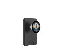 Coniglio guardando la luna carino notte animale PopSockets PopWallet per MagSafe