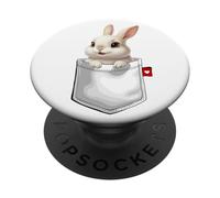 Coniglio in tasca che sbircia carino coniglietto animale PopSockets PopGrip Adesivo
