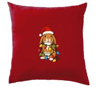 Coniglio Luci di Natale - Cuscino - Love Carino Cucciolo Divertente