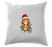 Coniglio Luci di Natale - Cuscino - Love Carino Cucciolo Divertente