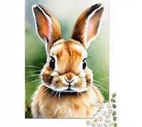 Coniglio Marrone Puzzle 1000 Pezzi Gioco di Puzzle 1000 Pezzi Carta per Adulti Animale Naturale Relax Attività Famiglia 52x38cm/1000pcs