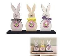 Coniglio Pasquale Decorazioni Legno Coniglietti Pasquali Perfetti per la Casa - Decorazioni Pasquali in Legno, Accessori per Pasqua, Adorabili Regali per Pasqua per Adulti