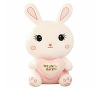 Coniglio peluche, bambola abbraccio cuore, cuscino carino, regalo ragazze