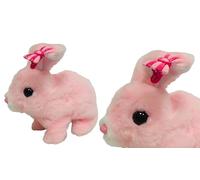 Coniglio Peluche Coniglietto con Verso Cammina Salta Ziga Soffice Coda Coniglio che si Muove Giocattolo Interattivo Camminante Suoni Movimento Coniglino Bambini Camminante Cucciolo Bunny Elettronico