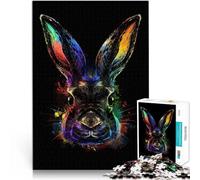 Coniglio Puzzle 1000 pezzi per adolescenti Giocattoli che creano dipendenza e sfidano l'intelligenza del cervello con pezzi completamente interconnessi di forma casuale 38x26cm