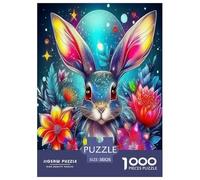 Coniglio Puzzle 1000 Teile Schwer Puzzle Spielzeug Pädagogisches Spiel Impossible Animali animati Herausforderungsspielzeug Für Erwachsene Und Kinder Ab 12 Jahren 38x26cm/1000pcs