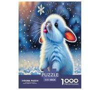 Coniglio Puzzles 1000 Teile Schwer Puzzle Spielzeug Pädagogisches Spiel Impossible Animali animati Herausforderungsspielzeug Für Erwachsene Und Kinder Ab 12 Jahren 38x26cm/1000pcs