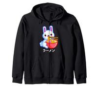 Coniglio Ramen Noodles Cute Bunny Amante Kawaii Giapponese Anime Felpa con Cappuccio