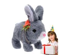 Coniglio Realistico Coniglio Ripieno di Coniglio | Coniglio Riempito Elettronico con Zaino Light Up | Giocattoli Educativi, Suoni e Movimenti Pasqua Peluche Giocattolo Coniglietto per Divertimento