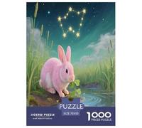 Coniglio rosa 1000 Piece Jigsaw Puzzles for Adults Challenging & Brainteasing Jigsaw Puzzle Pet carino Home Decoration for The Whole Family 70x50cm/1000pcs
