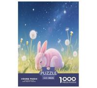 Coniglio rosa 1000 Piece Puzzle Games for Adults Educational Games Jigsaw Puzzle Pet carino Home Decoration for The Whole Family 38x26cm/1000pcs