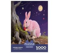 Coniglio rosa 1000 Piece Puzzle Games for Adults Fun, Challenging & Brainteasing Jigsaw Puzzle Pet carino Home Decors for The Whole Family 70x50cm/1000pcs