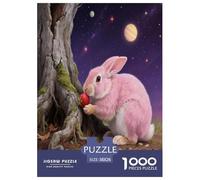 Coniglio rosa 1000 Piece Puzzle Games for Adults with Extra Fun Challenges Jigsaw Puzzle Pet carino Home Decoration for The Whole Family 38x26cm/1000pcs