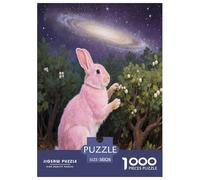 Coniglio rosa 1000 Piece Puzzle Games for Adults with Extra Fun Challenges Jigsaw Puzzle Pet carino Home Decors for The Whole Family 38x26cm/1000pcs