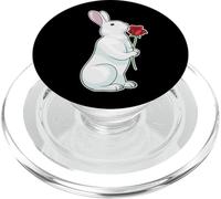 Coniglio Rosa Fiore PopSockets PopGrip per MagSafe