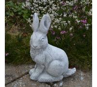 Coniglio seduto coniglio Pasqua statua in pietra H.30 cm 4 kg cemento bianco ...