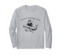 Coniglio sulla Balena Percepiscimi se ne Hai Il Coraggio, mortali Meme Maglia a Manica