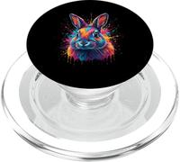 Coniglio Vibrante Splash Art, Coniglietto Colorato PopSockets PopGrip per MagSafe