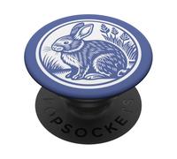 Coniglio vintage in stile libro di fiabe PopSockets PopGrip Adesivo