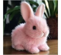 Coniglioe interattivo, Coniglio generico Coniglio di peluche, Coniglios robot interattivo, Peluche pasquale, Il mio coniglioe realistico, Orecchie che saltano, si contorcono e treman (rosa)