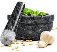 Coninx Mortaio e Pestello in Pietra 15 cm - Trita Spezie in Granito | Prepara pesto, guacamole e spezie fresche con tutto il sapore della cucina italiana.