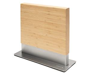 Coninx Porta Coltelli da Cucina Magnetico | Ceppo Coltelli Vuoto Doppio Lato Magnetico | Blocco con Calamita Magnetica Rivestita in Legno di Bambù | Supporto Coltelli | Portacoltelli universale