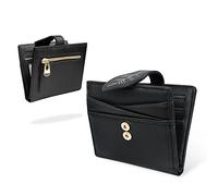 conisy Portafoglio piccolo, blocco RFID, pelle sottile, tasca frontale bifold, portafoglio con cerniera, portamonete per Donna Nero