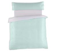 Conjunto de FUNDA NORDICA y funda de almohada Greta, color aqua Cama de 105 (2 piezas) - 100% algodón - 200 hilos. Gramage: 125