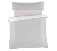 Conjunto de FUNDA NORDICA y funda de almohada Greta, color perla Cama de 135 (2 piezas) - 100% algodón - 200 hilos. Gramage: 125