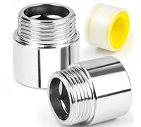 CONJURAIDE 2 prolunga per rubinetto da 3/4", 30 mm, in acciaio inox, 3/4", con nastro filettato da 2 m, prolunga per rubinetti, valvole angolari, acqua potabile (Ø 25 mm)