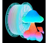 Conjure Glow in the Dark PLA 3D Printer Filament, Change Rainbow to Grow Rainbow Multicolour PLA Filament 1.75mm 1KG/2.2LB Filament Works for most 3D printers