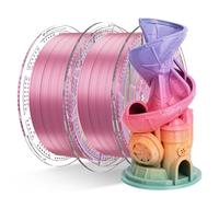 Conjure PETG Rainbow 3D Printer Filament, Candy Rainbow Green Pink Yellow Pureple Orange 1.75mm Christmas Rainbow 3D Printer Filament 2x1KG Bundle/4.4lb