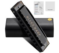 CONJURER Armonica blues per principianti, arpa diatonica blues a 10 fori in chiave di Do con copertura in acciaio inossidabile e ance in bronzo fosforoso, grado professionale per adulti, studenti