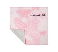 Conjuring - Beauty planner pieghevole in tessuto con chiusura per identità e scomparti multipli, sottile, da viaggio, per palestra, identità, borsa cosmetica adesiva, Farfalla fiore