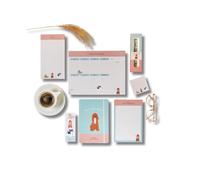 Conka, set regalo di cancelleria per amanti dei cani, 7 pezzi, formato A4/A5, include quaderno, agenda, blocco note, penna, foglietti adesivi (set regalo Cockapoo)