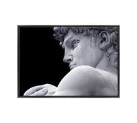ConKrea QUADRO SU TELA CANVAS INTELAIATO - CON CORNICE - David di Michelangelo - Arte Firenze - 70x100cm - Stile Moderno Nero- (cod.2782)