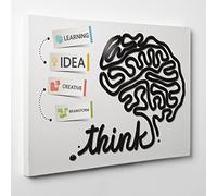 ConKrea Quadro su Tela Canvas - INTELAIATO - Pronto da Appendere - Arte Astratta - Funzioni del Cervello Design La Mente - The Mind - Medicina - 100x152cm - Senza Cornice - (cod.184)