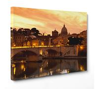 ConKrea QUADRO SU TELA CANVAS - INTELAIATO - PRONTO DA APPENDERE - Basilica di San Pietro - Vaticano Roma - 50x70cm - Senza Cornice - (cod.2792)