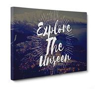 ConKrea Quadro su Tela Canvas - INTELAIATO - Pronto da Appendere - Citazione - Motivazionale - Psicologia e Marketing - Migliorare se Stessi - 30x40cm - Senza Cornice - (cod.6528)