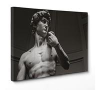 ConKrea Quadro su Tela Canvas - INTELAIATO - Pronto da Appendere - David Michelangelo - Museo - Firenze - 50x70cm - Senza Cornice - (cod.1907)