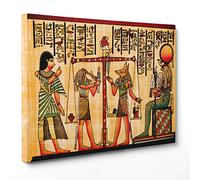 ConKrea Quadro su Tela Canvas - INTELAIATO - Pronto da Appendere - Egitto - Pergamena - Geroglifici - Ramses - 30x40cm - Senza Cornice - (cod.1443)