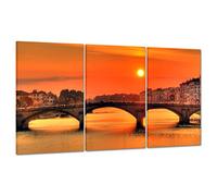 ConKrea QUADRO SU TELA CANVAS - INTELAIATO - PRONTO DA APPENDERE - Firenze - Toscana - Fiume Arno - 100x50cm (cod.1433)